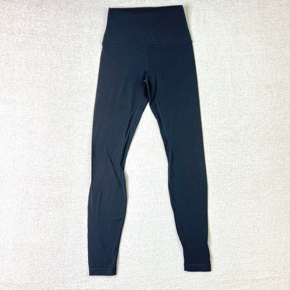 Lululemon Align High Rise Leggings Black 28 Inch Inseam Yoga Pants Size 4 W5CTNS